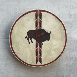Native American Rawhide Hand Drum - Hand Painted
